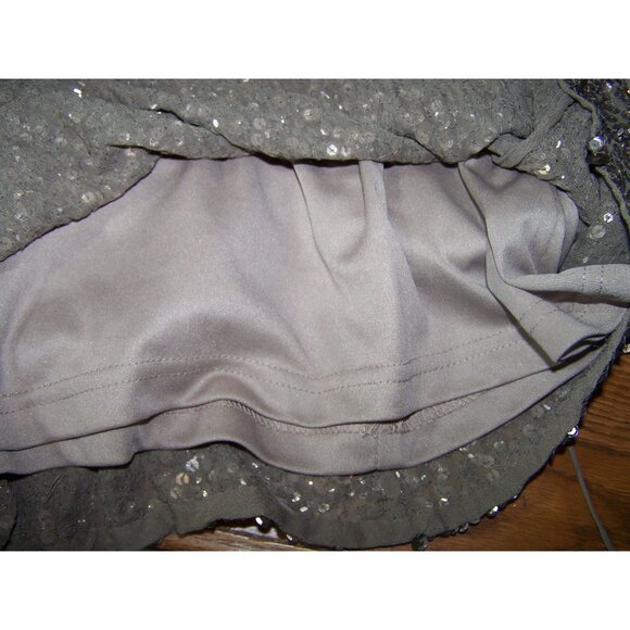 Cache Mini Dress Bronze Sequins Holiday Party Silk Size 10 - Picture 7 of 9
